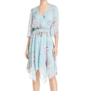 TED BAKER Butterscotch Hankerchief Dress size 0